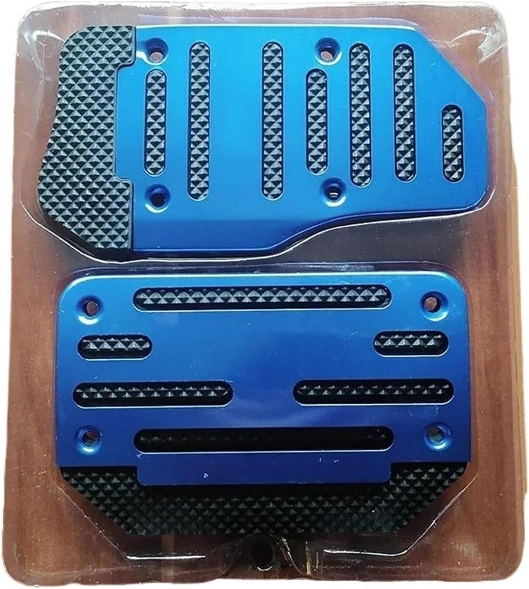Pedaalrubbers Auto - Antislip Pedaal - Veiliger Rijden - Duurzaam Aluminium - 2 Stuks - Blauw