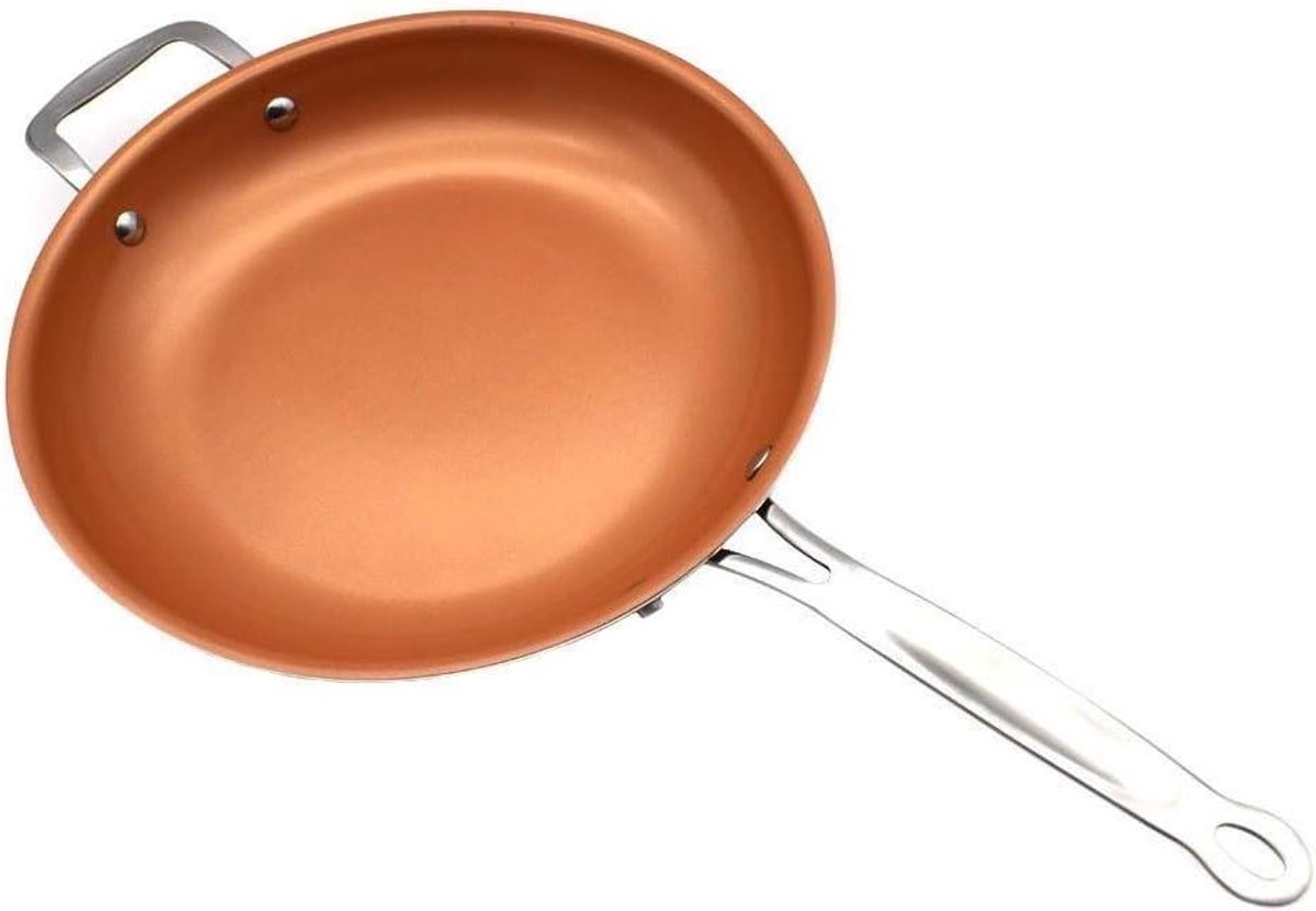 Koekenpan Wok - Koop Pan - Gerechten Bereiden - Antiaanbaklaag - Aluminium - Zwart