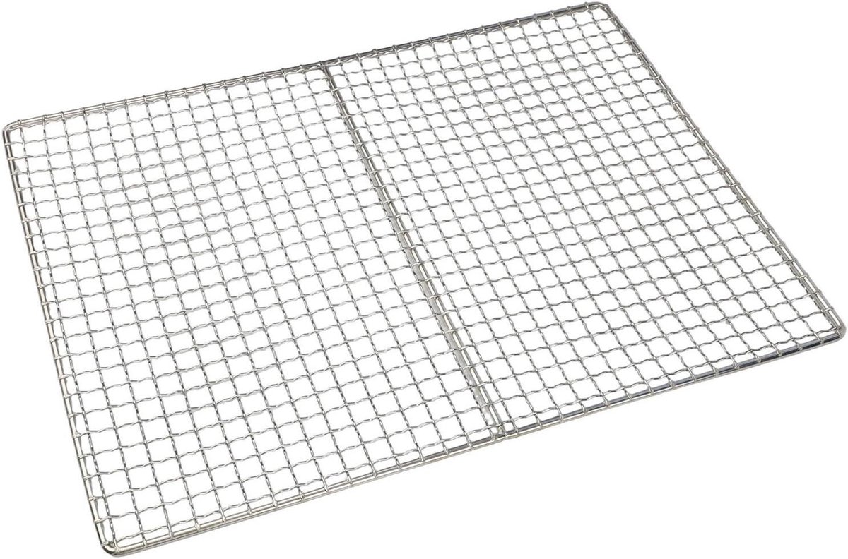 Grill Rooster - Kookplaat Vierkant - Outdoor Koken - Uniforme Warmte - 30x25cm - Zilver