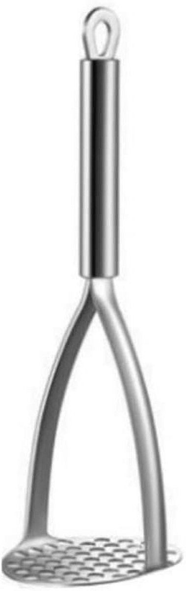 Aardappelstamper - Voedselstamper - Groenten Stampen - Handig Opbergbaar - 27 cm - Zilver