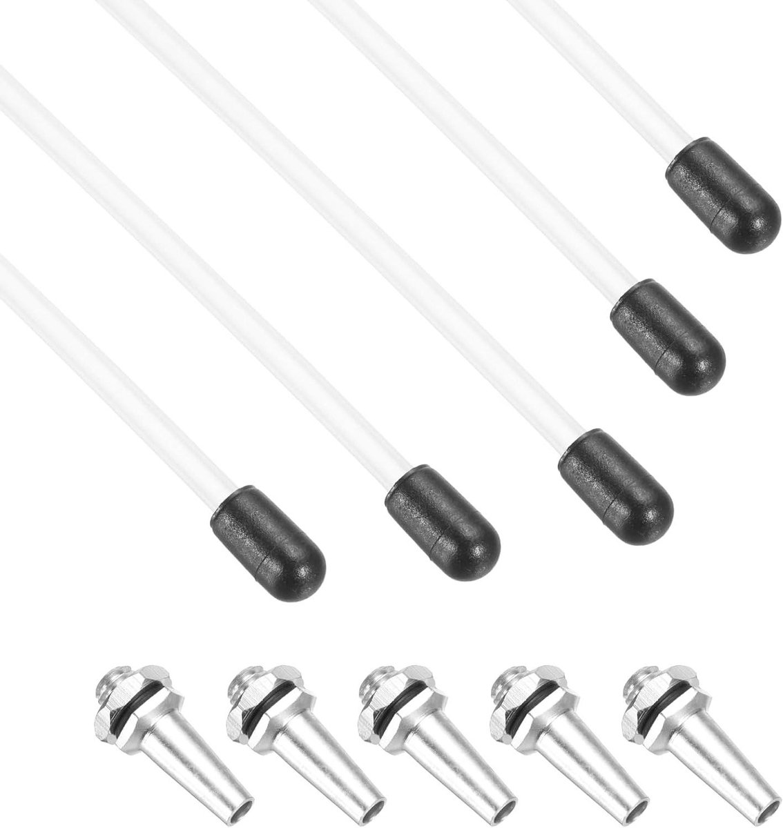 Antenne Beschermbuis - RC Buizen - Signaal Overdracht - Duurzaam Materiaal - 160 mm 5 Stuks - Zilverwit