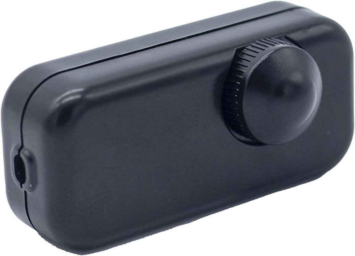 Lichtregelaar - Dimmer schakelaar - Licht aanpassen - Met aan/uit potmeter - 100 Watt - Zwart