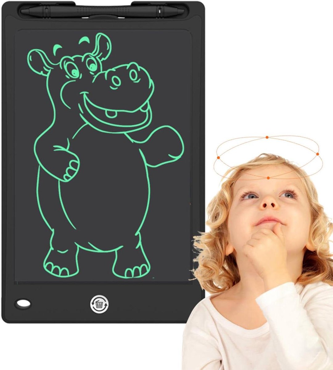 LCD Schrijftablet - Tekentablet Kinderen - Creatief Tekenen - Oogbeschermend Scherm - 22.7 cm - Kleurrijk