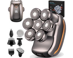 Scheerapparaat Mannen 7 in 1 - Head Shaver - Met Trimmer en Neustrimmer - Nat en Droog Shaver - Elektrisch Hoofd Scheerapparaten - Scheren - Baardtrimmer - Golden Goods