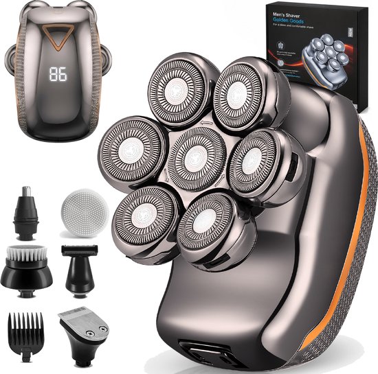 Scheerapparaat Mannen 7-in-1 - Pro Skull Shaver - Hoofd - Scheerapparaat - €39,95
