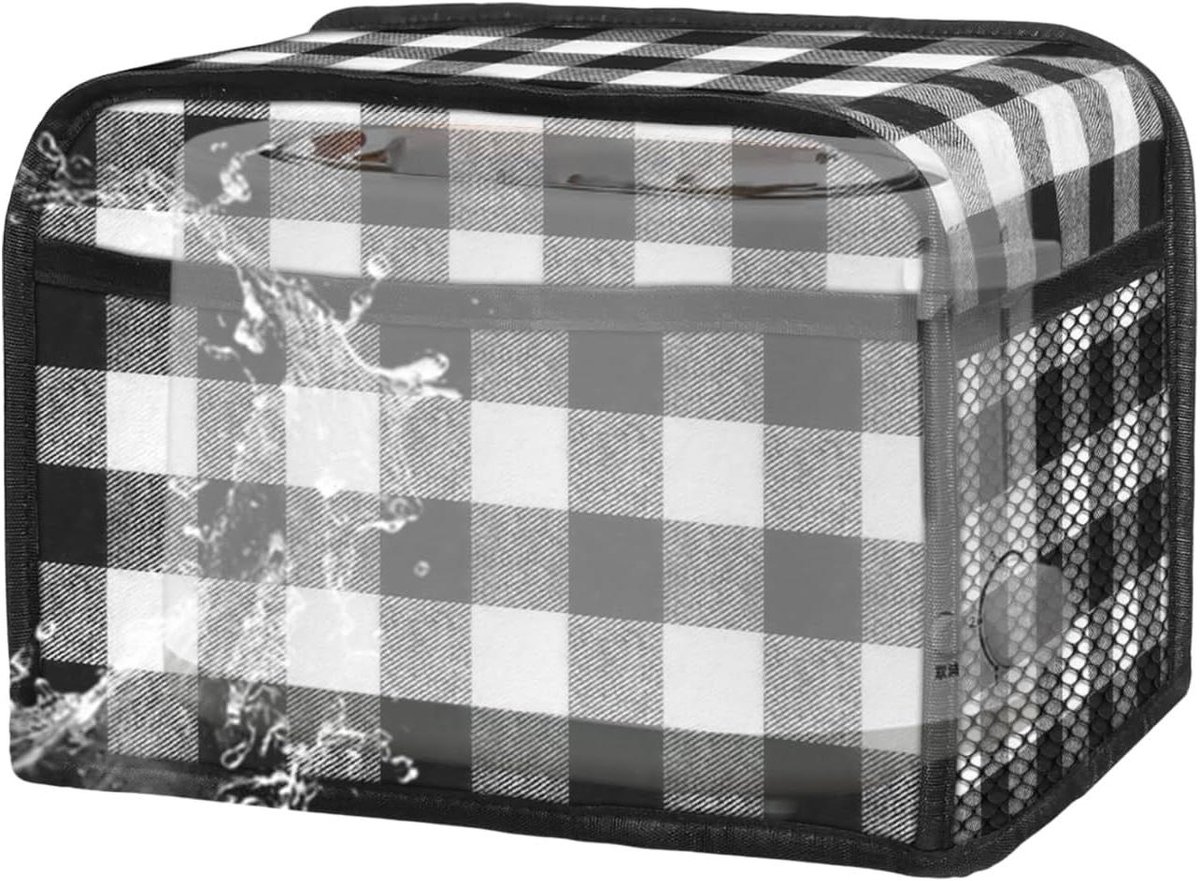 Broodmachine Afdekking - Beschermhoes Keuken - Apparaat Beschermen - Wasbaar Polyester - 29 x 18 x 19 cm - Zwart