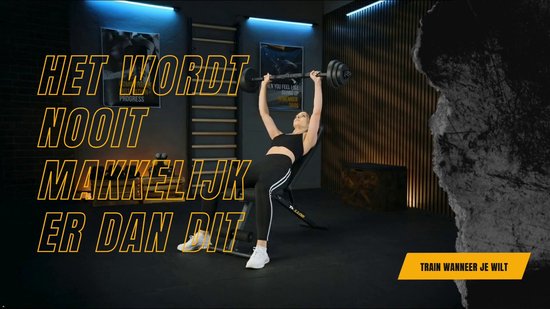 Trex Sport TX-110B – Fitnessbank – Verstelbar – Inklapbaar – Multifunctioneel met Weerstandsbanden – voor Buikspieren & Kracht – Thuisgym – Max. 110 kg