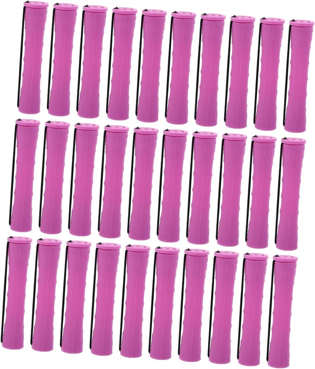Haarrollers Set - Krulspelden Plastic - Haar Stijlen - Zelfhoudend Ontwerp - 30 Stuks - Paars