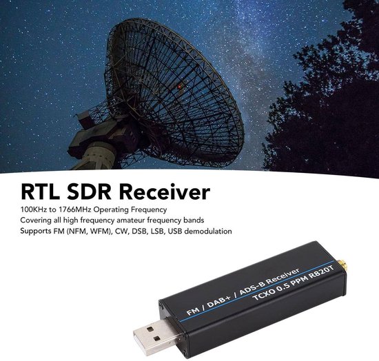 Cosensi - Dailygoods - RTL SDR Ontvanger voor Draadloze Ontvangst en Frequentiescanning — afbeelding 2