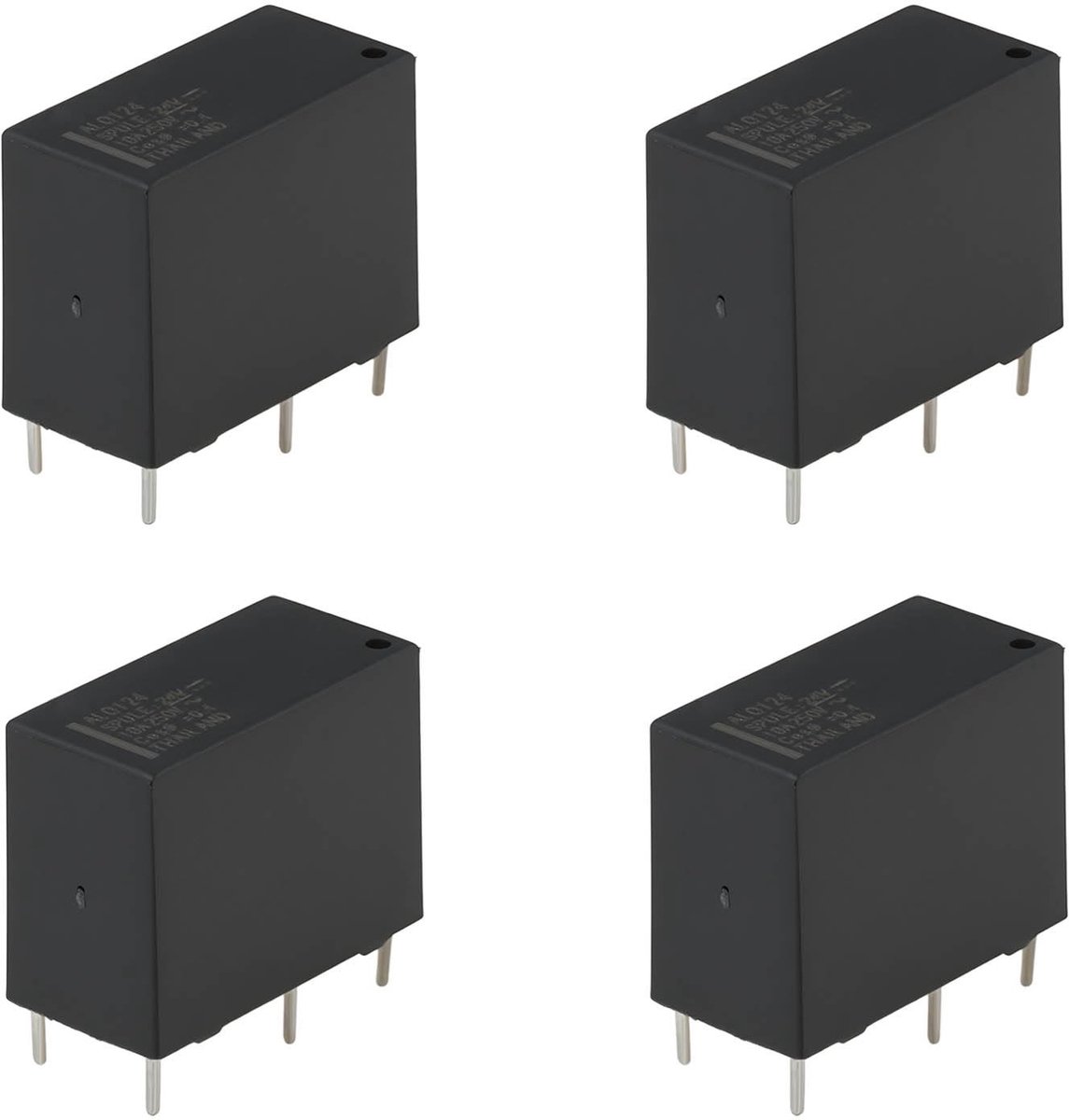 Cosensi - Dailygoods - 4 Stuks 5Pin Power Relais 24V 10A voor Elektronische Projecten