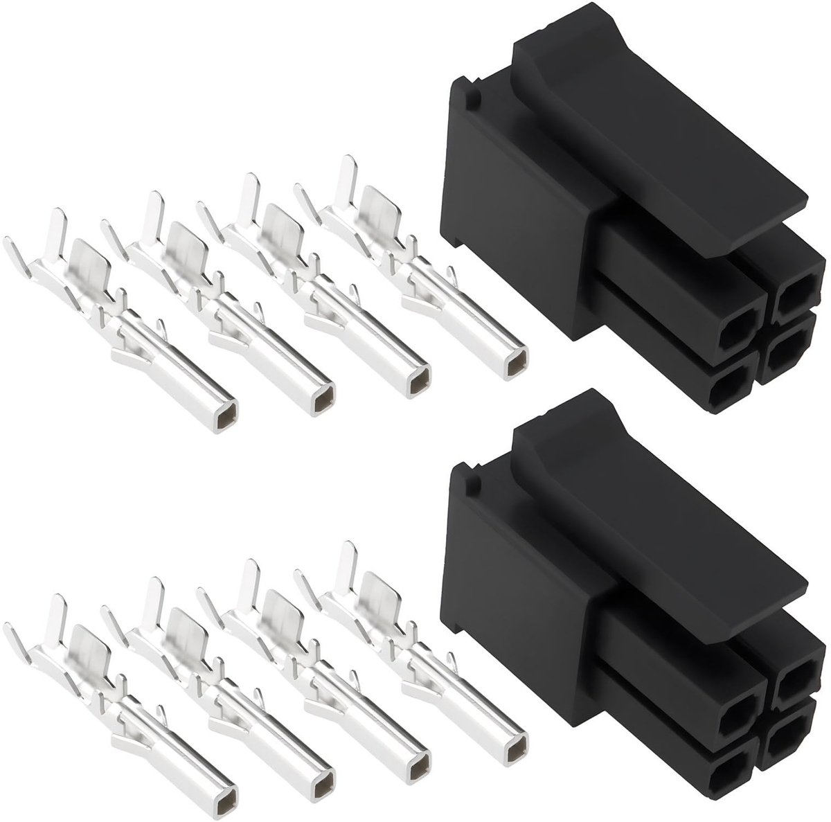Cosensi - Dailygoods - 2 Stuks 4-Pin Vrouwelijke Receptacle Plug Compatibel met Auto's