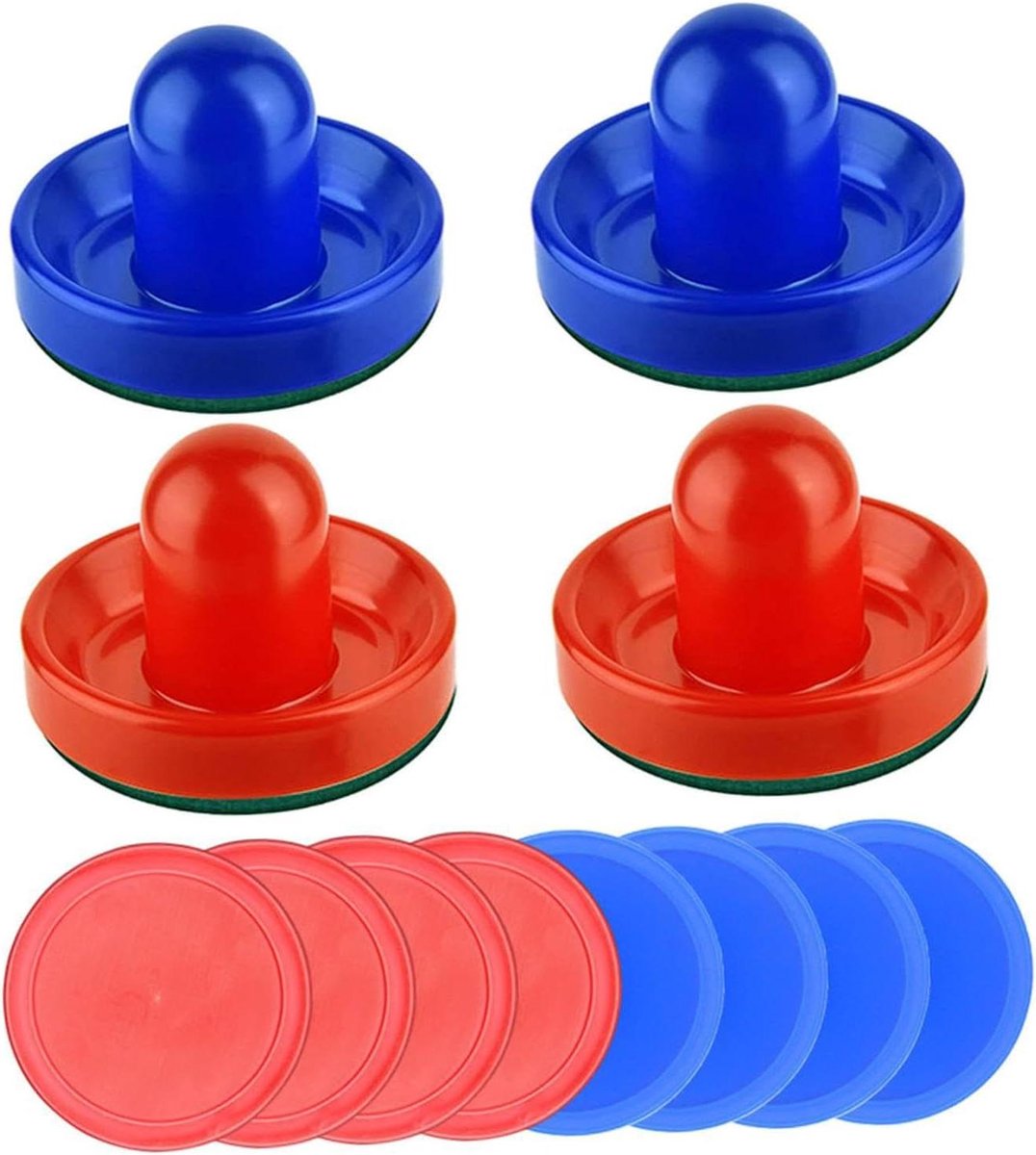 Airhockey Set - Tafelspel Accessoires - Spelplezier Thuis - Duurzaam ABS Materiaal - Standaard Tafelformaat - Rood