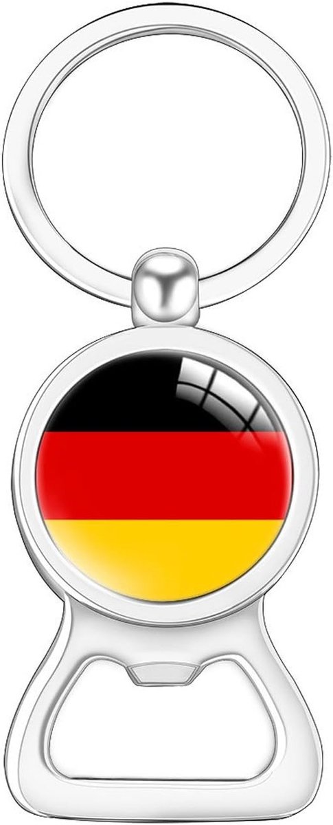 Duitse Vlag Bierflesopener Sleutelhanger - Draagbare Metalen Sleutelhanger, Reis Souvenir, Persoonlijk Cadeau voor Vaderdag