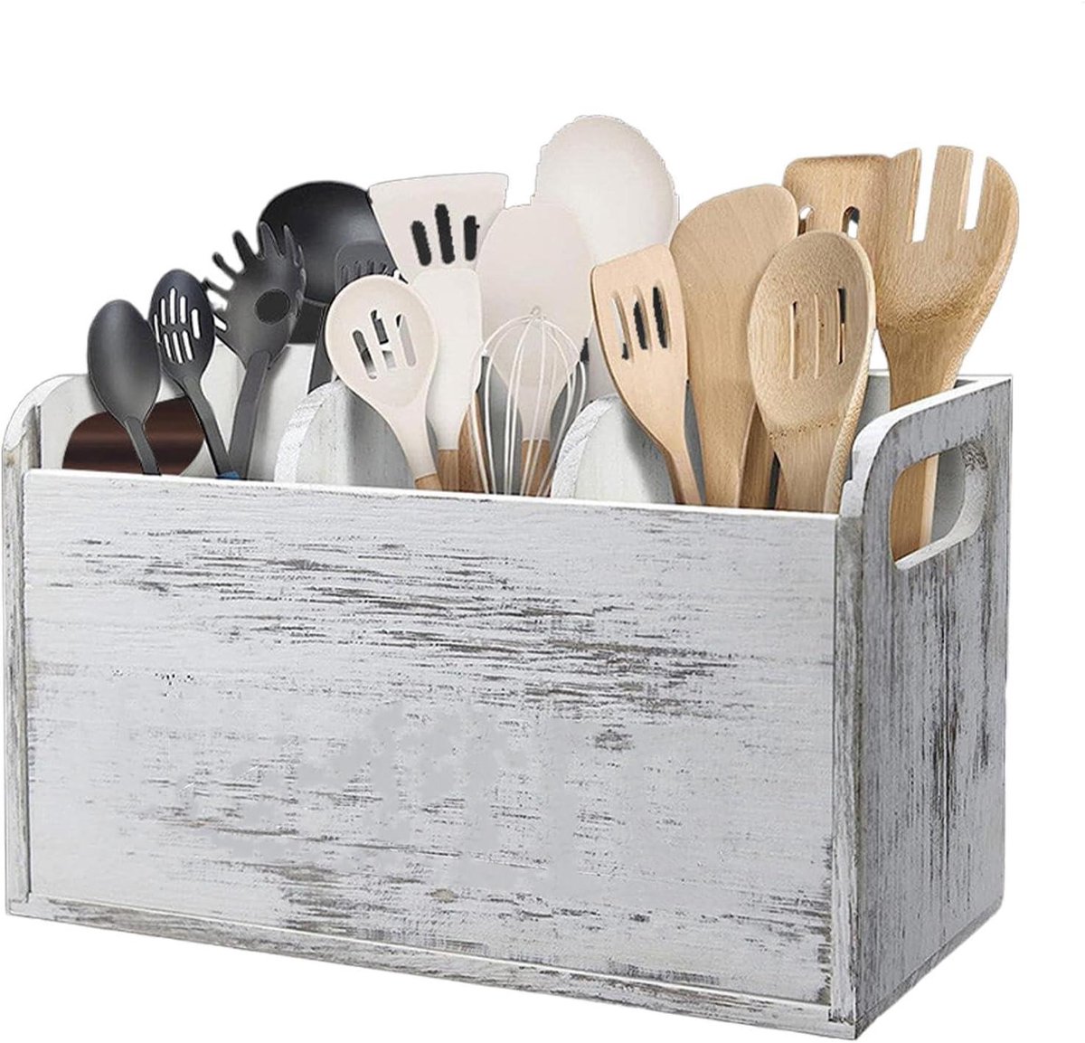 Keuken Organizer - Kruidenrek - Keuken Opruimen - Met Handvatten - 3 Compartimenten - Houtkleur