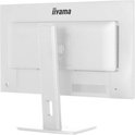 Achterkant van een witte iiyama monitor met een verstelbare voet.