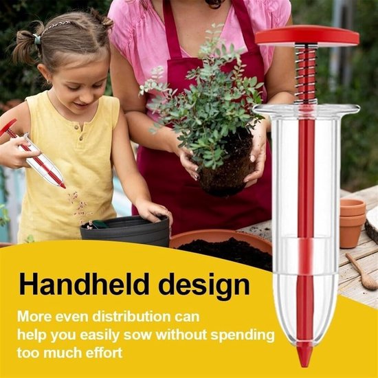 Mini-zaadstrooier, mini-zaaizaaddispenser, klein zaadplantergereedschap, handmatige zaailingendibber en widgerset, draagbare zaadzaaierstrooier for kleine zaden(Set A) van MINI — afbeelding 3
