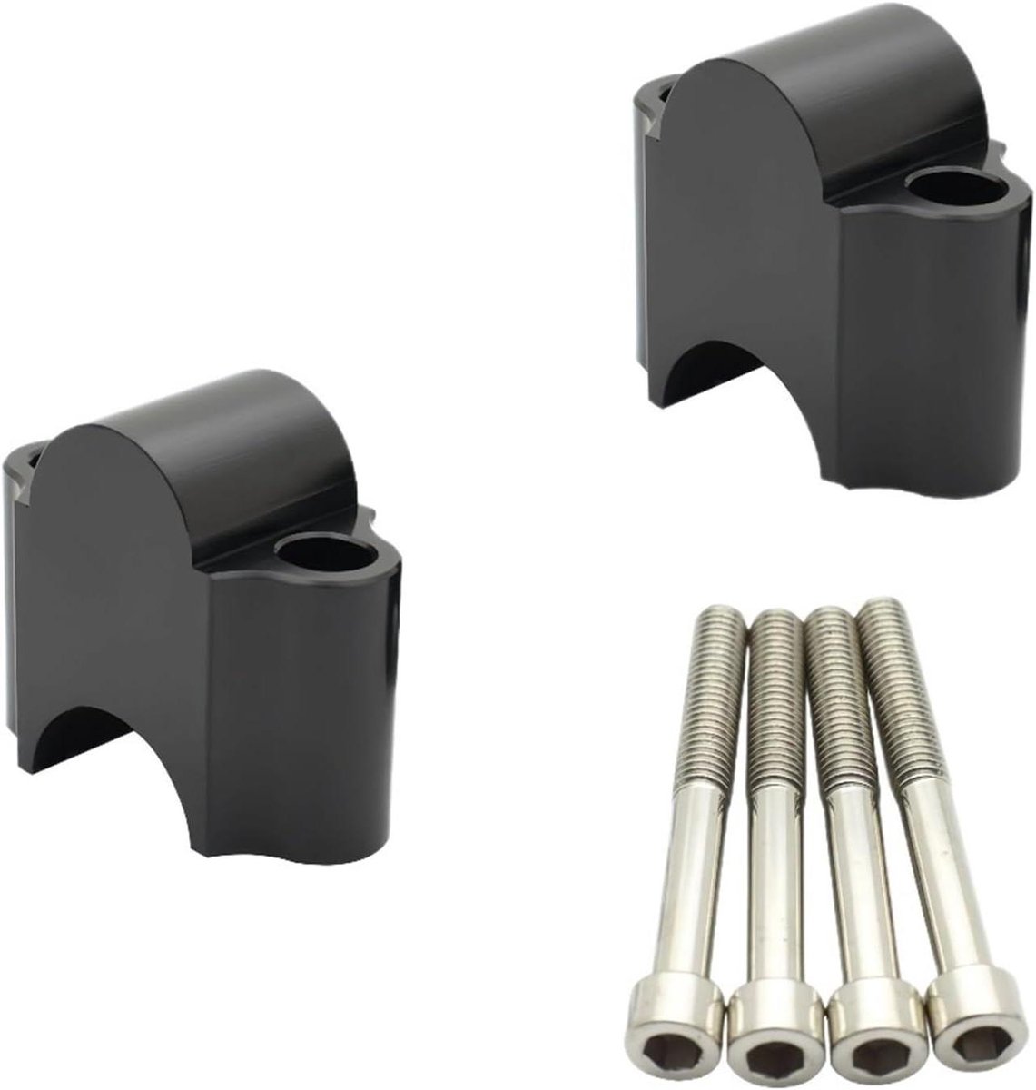 Stuur Riser Klem - Handvat Verhoger - Comfortabel Rijden - Universele Pasvorm - 28mm 22mm - Zwart