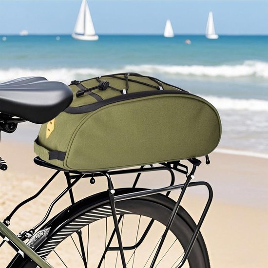 Achtertastas - Op de bagagedrager te monteren opbergtas - Inclusief gereedschapsset - Waterdicht nylonmateriaal - Snelbevestigingssysteem - Compatibel met mountainbikes, racefietsen en e-bikes - Zwart — afbeelding 3