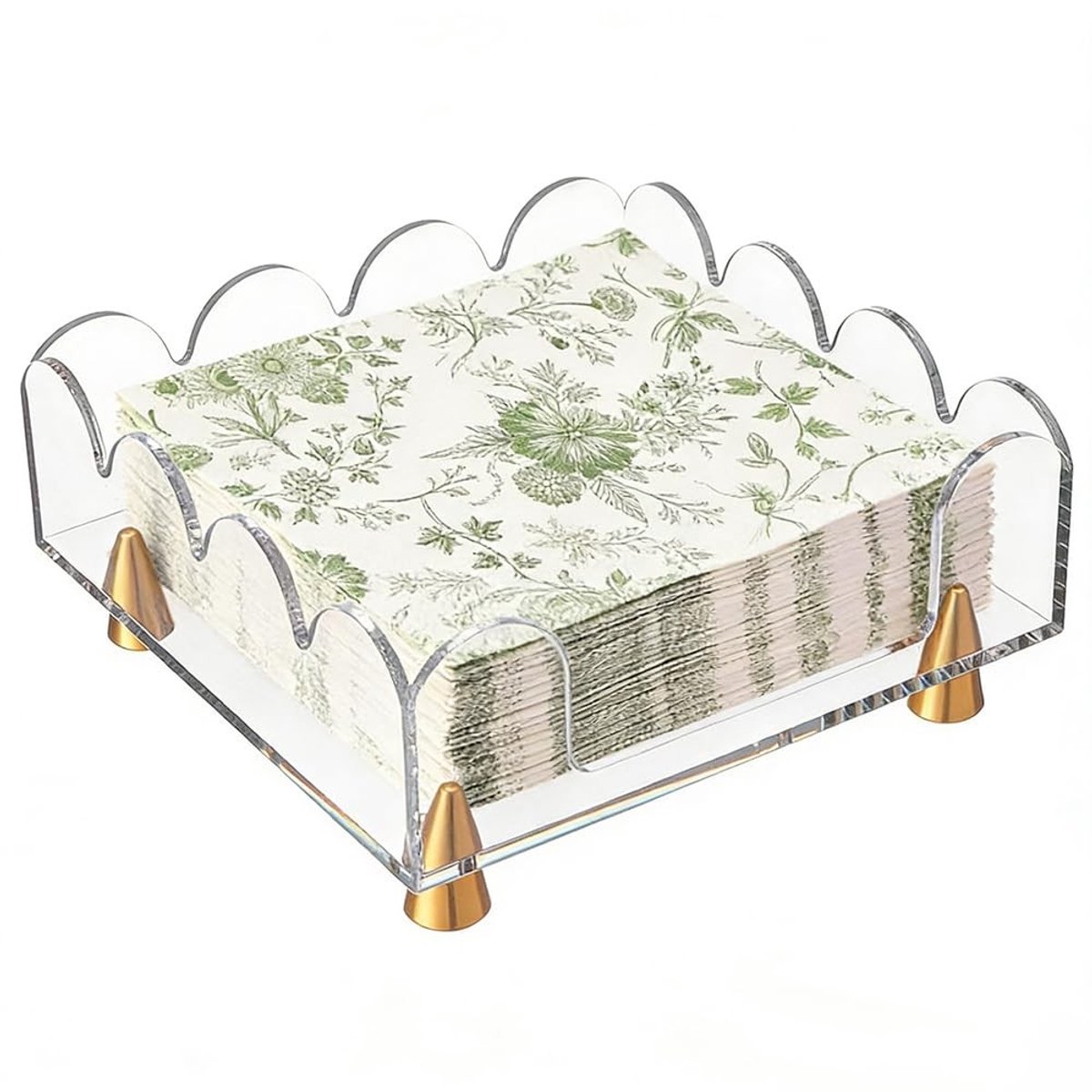 Dailygoods - Acryl Vierkante Servethouder met Aluminiumlegering