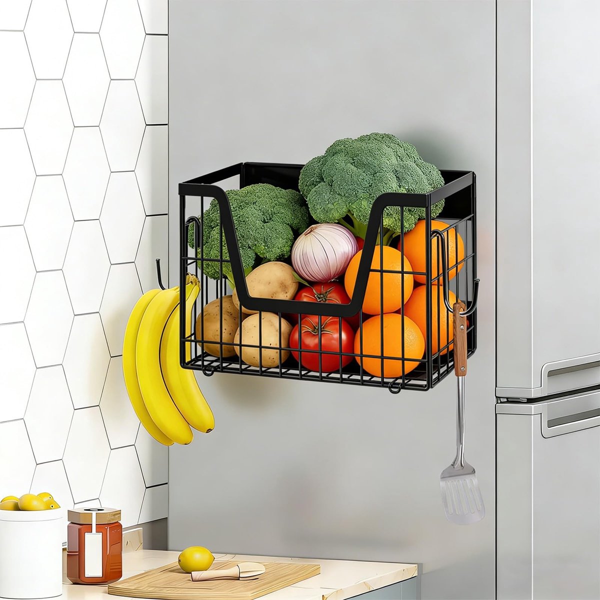 Dailygoods - Magnetisch Koelkastrek met Beweegbare Haken