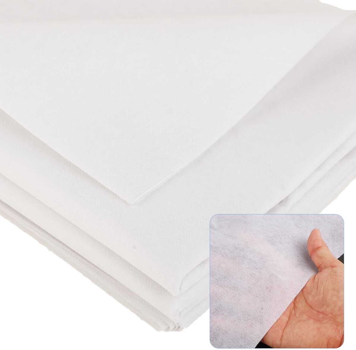 Dailygoods - Strijkvlies 300 x 100 cm, Wit, Opstrijkbaar voor Naaien