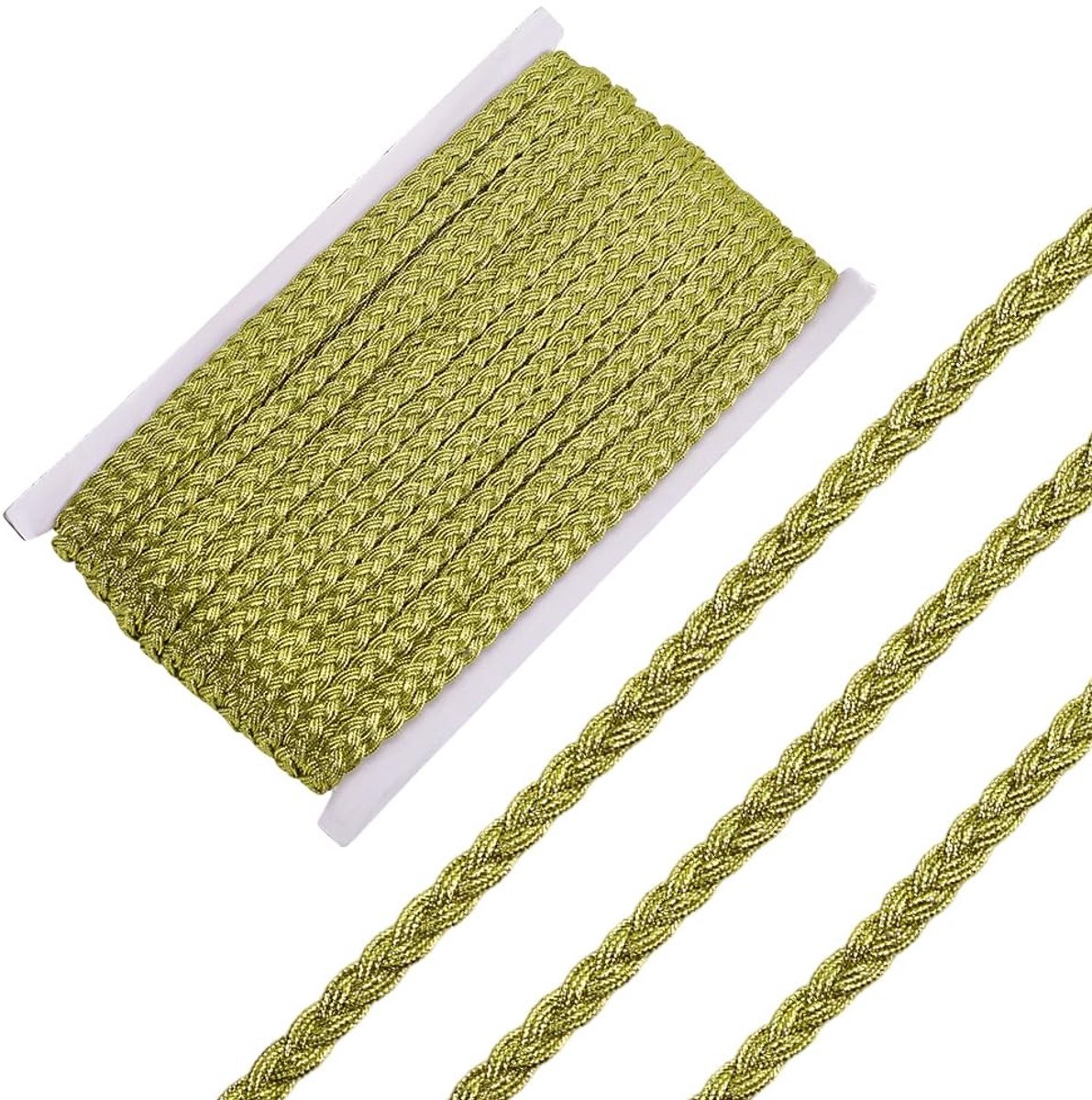 Dailygoods - Metallic Braid Lace Trim 35M Geel Groen voor DIY