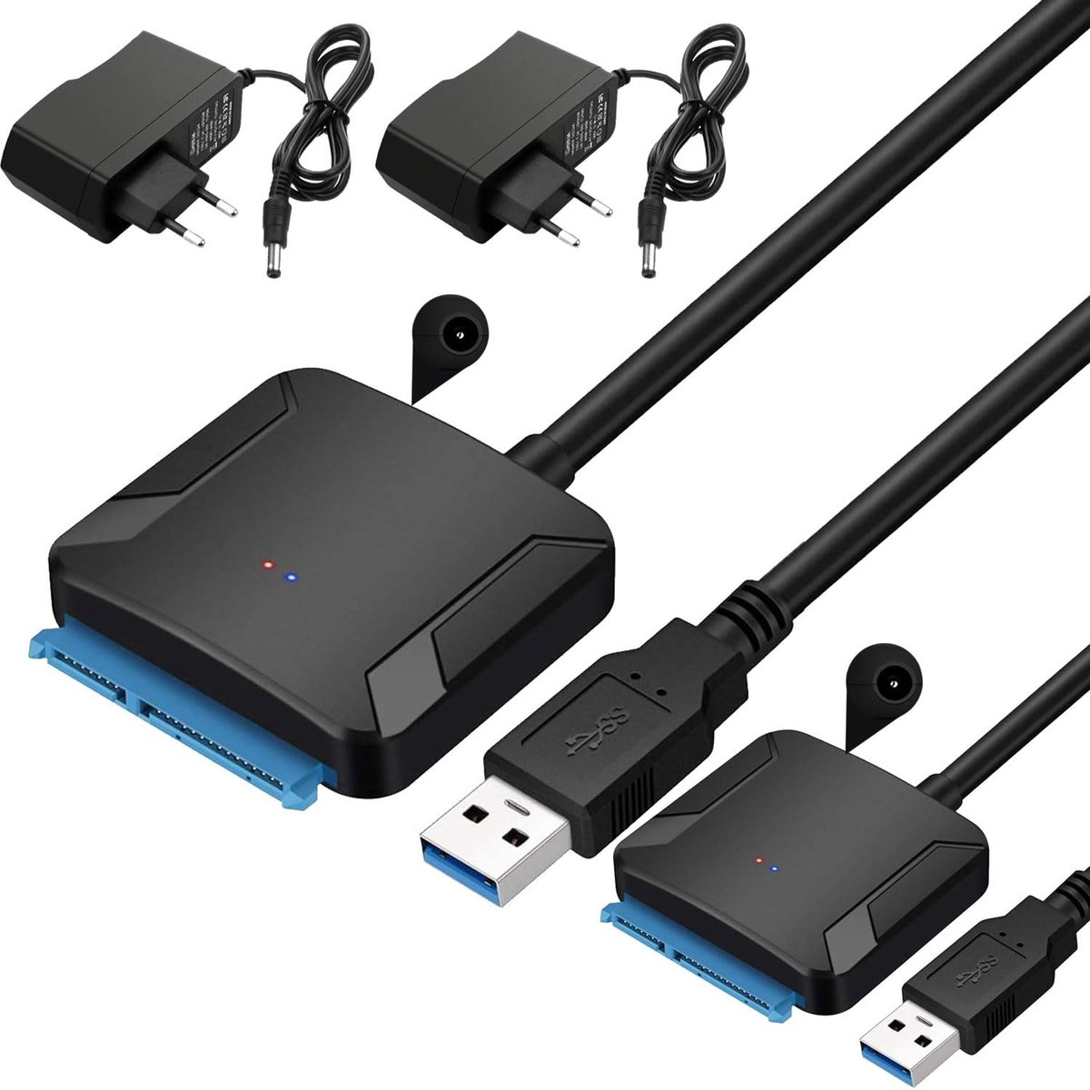 Dailygoods - USB 3.0 naar SATA Adapter met Voedingsadapter voor HDD/SSD