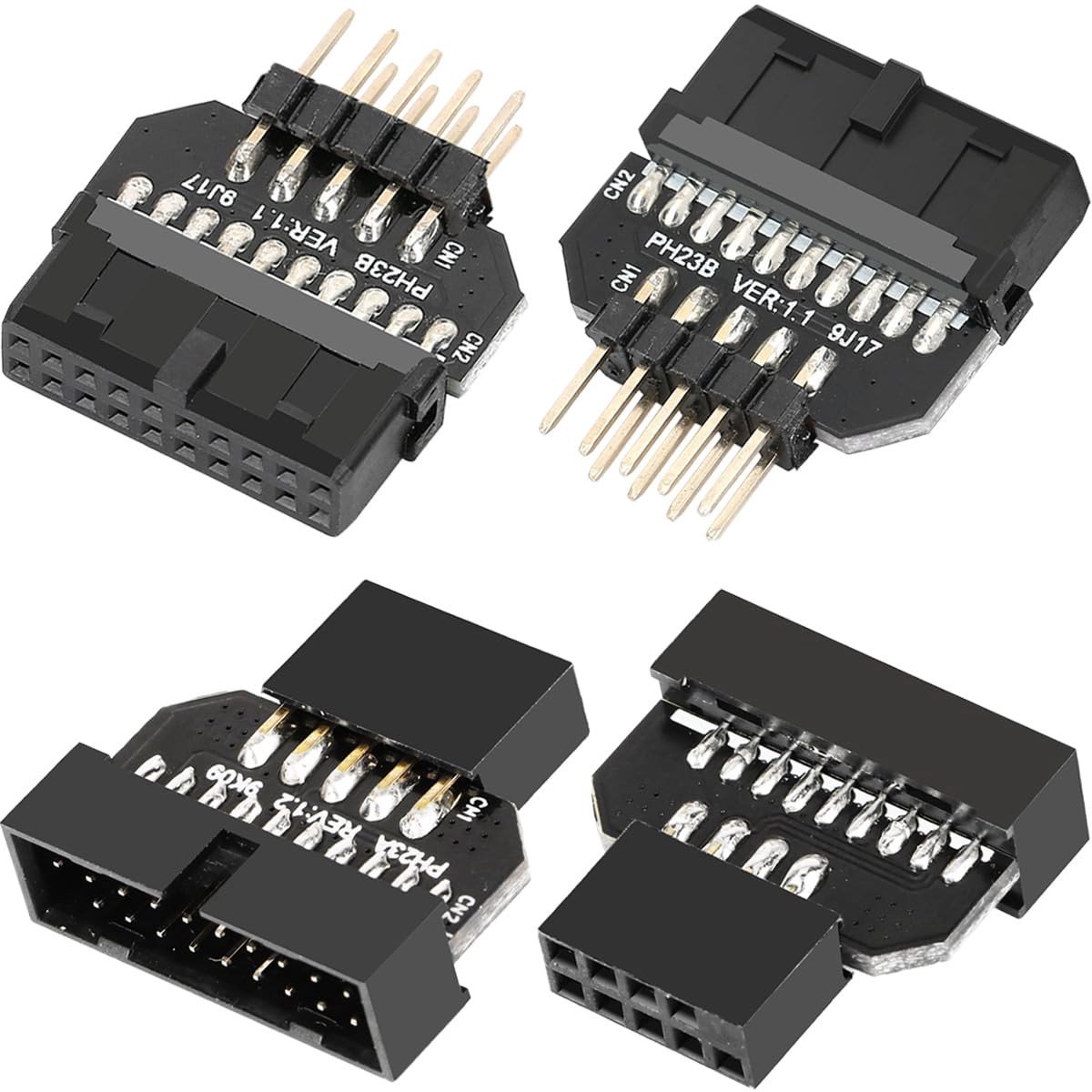 Dailygoods - Innovra - USB 2.0 naar USB 3.0 Motherboard Adapter Header Converter (4 Stuks)