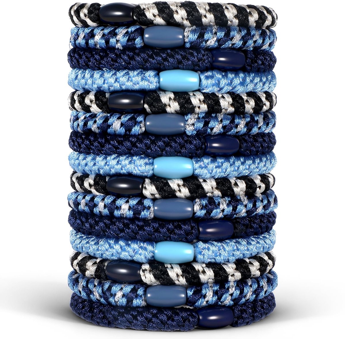 Dailygoods - Set van 15 Donkerblauwe Harelastiekjes voor Meisjes