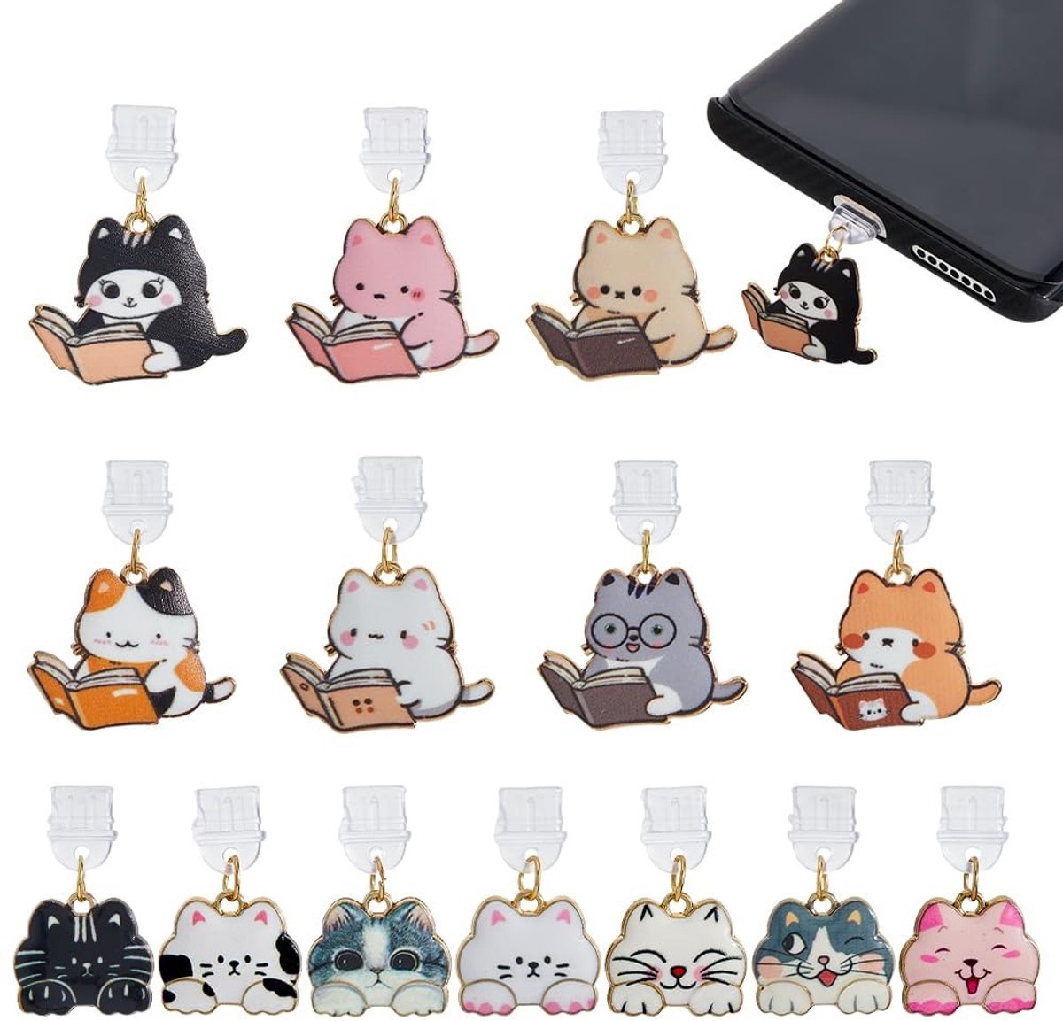 Dailygoods - 14 Stuks Schattige Stofdoppen voor Telefoon