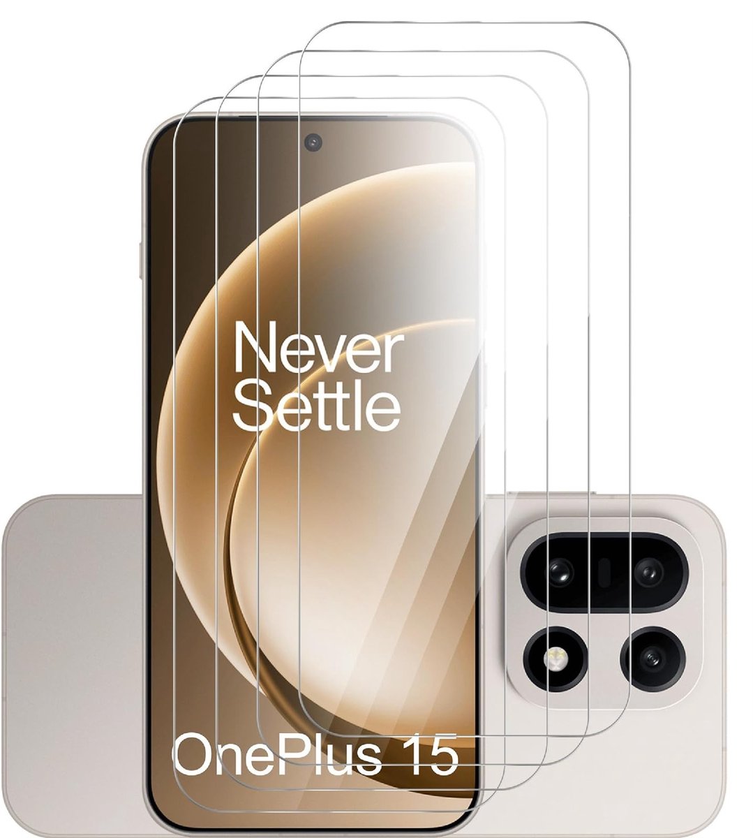 Dailygoods - 4 Stuks Schermbeschermer voor Smartphones, Hoog Doorlatend Glas
