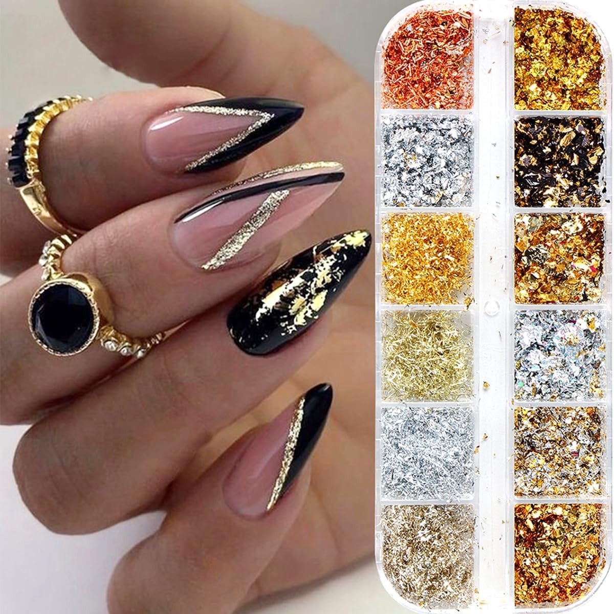 Dailygoods - Nagelpailletten Set voor Creatieve Nagelkunst