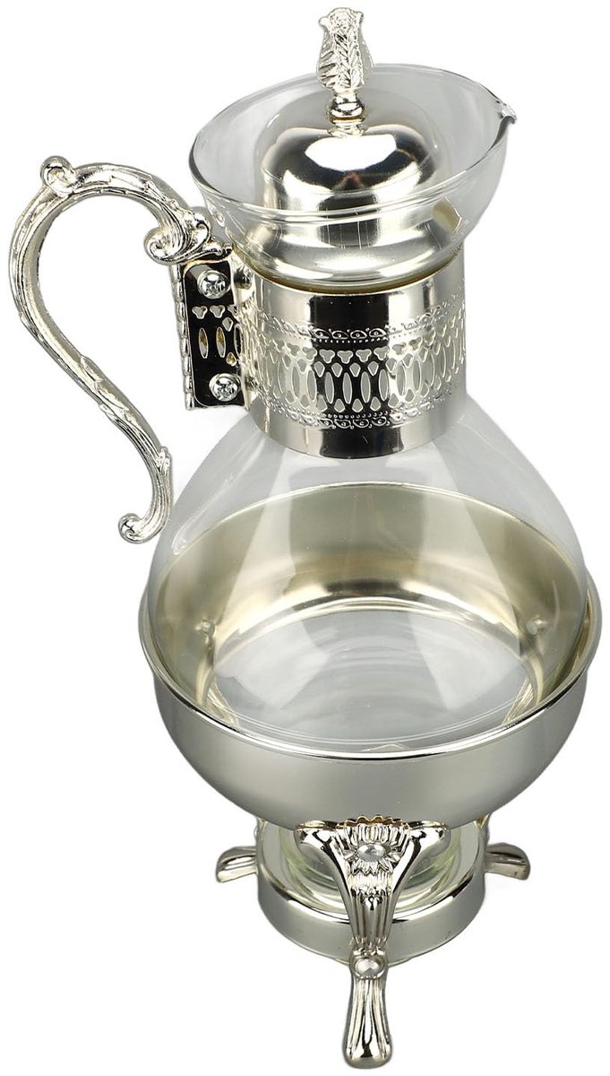 Dailygoods - Vintage Glazen Koffiepottenset met Deksel en Beker