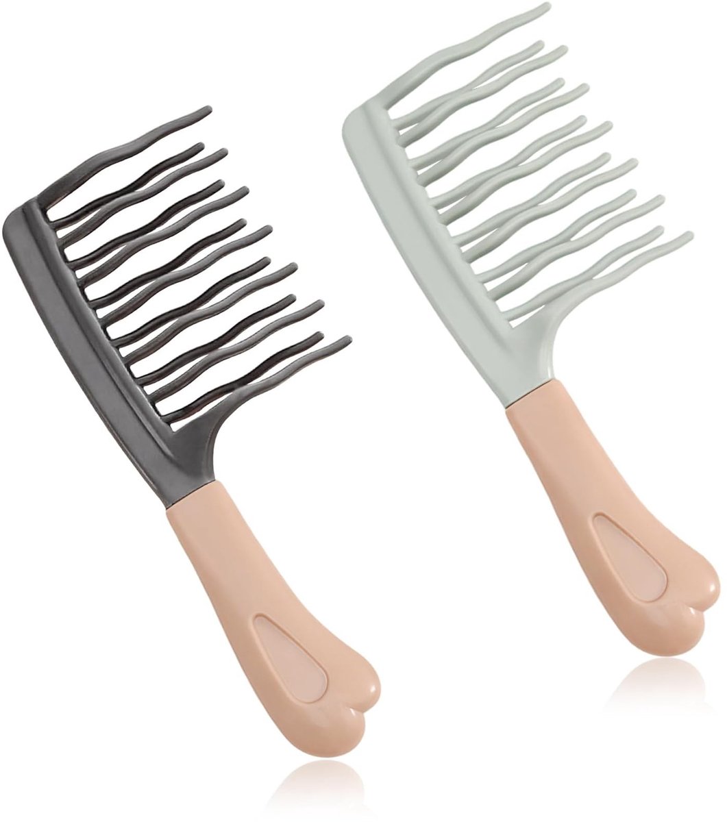Dailygoods - Brede Tandkam voor Krullen met Ergonomische Handgreep