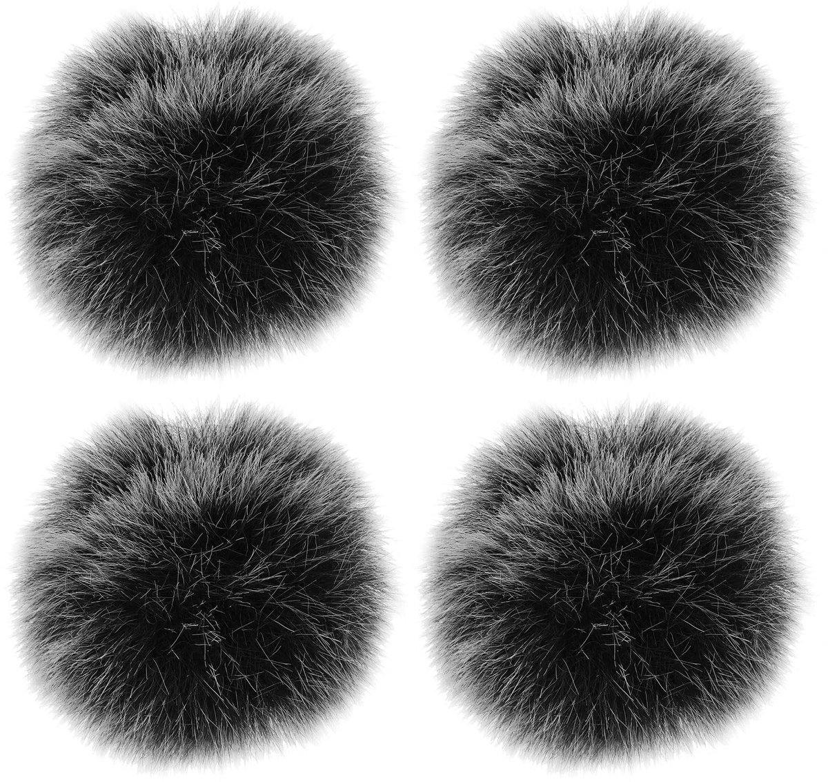 Dailygoods - 4 Stuks Microfoon Windschermen voor Draadloze Microfoons