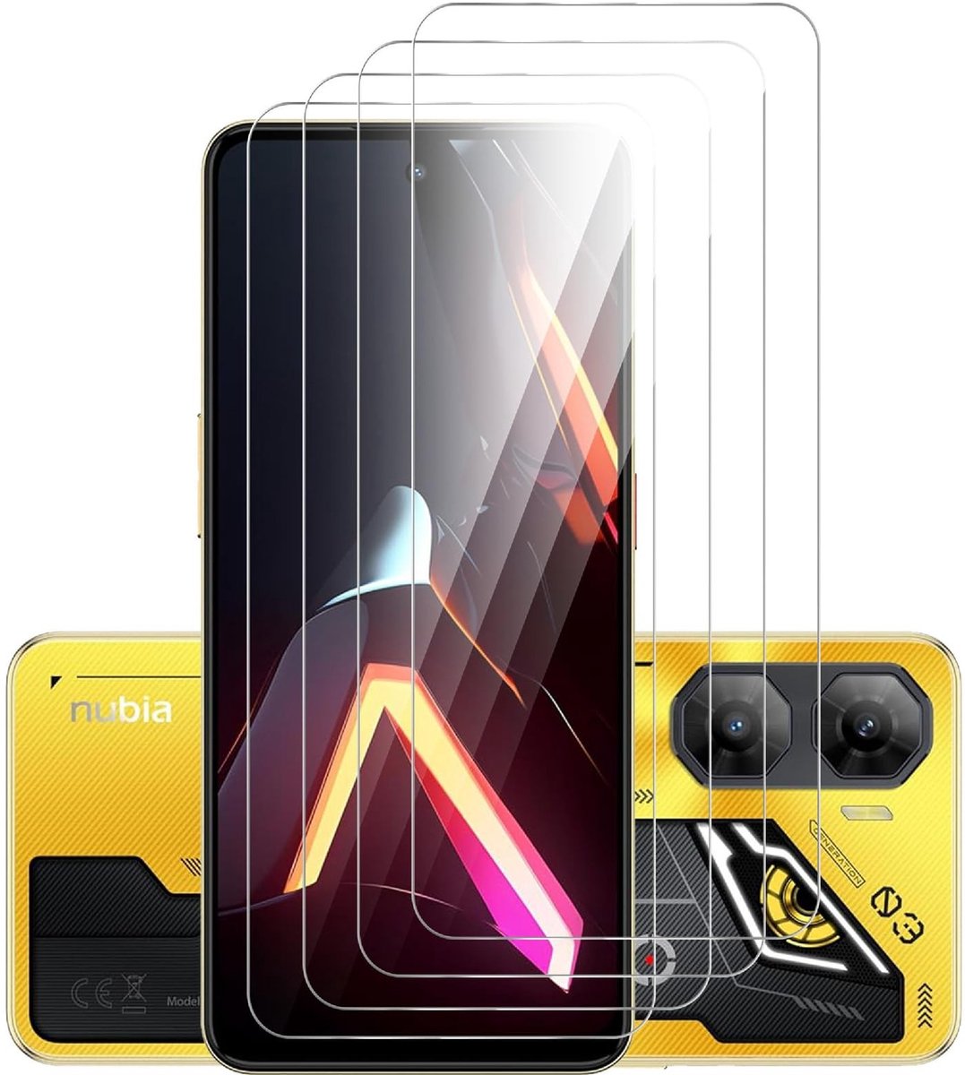 Dailygoods - Set van 4 Gehard Glas Schermbeschermers voor Smartphone
