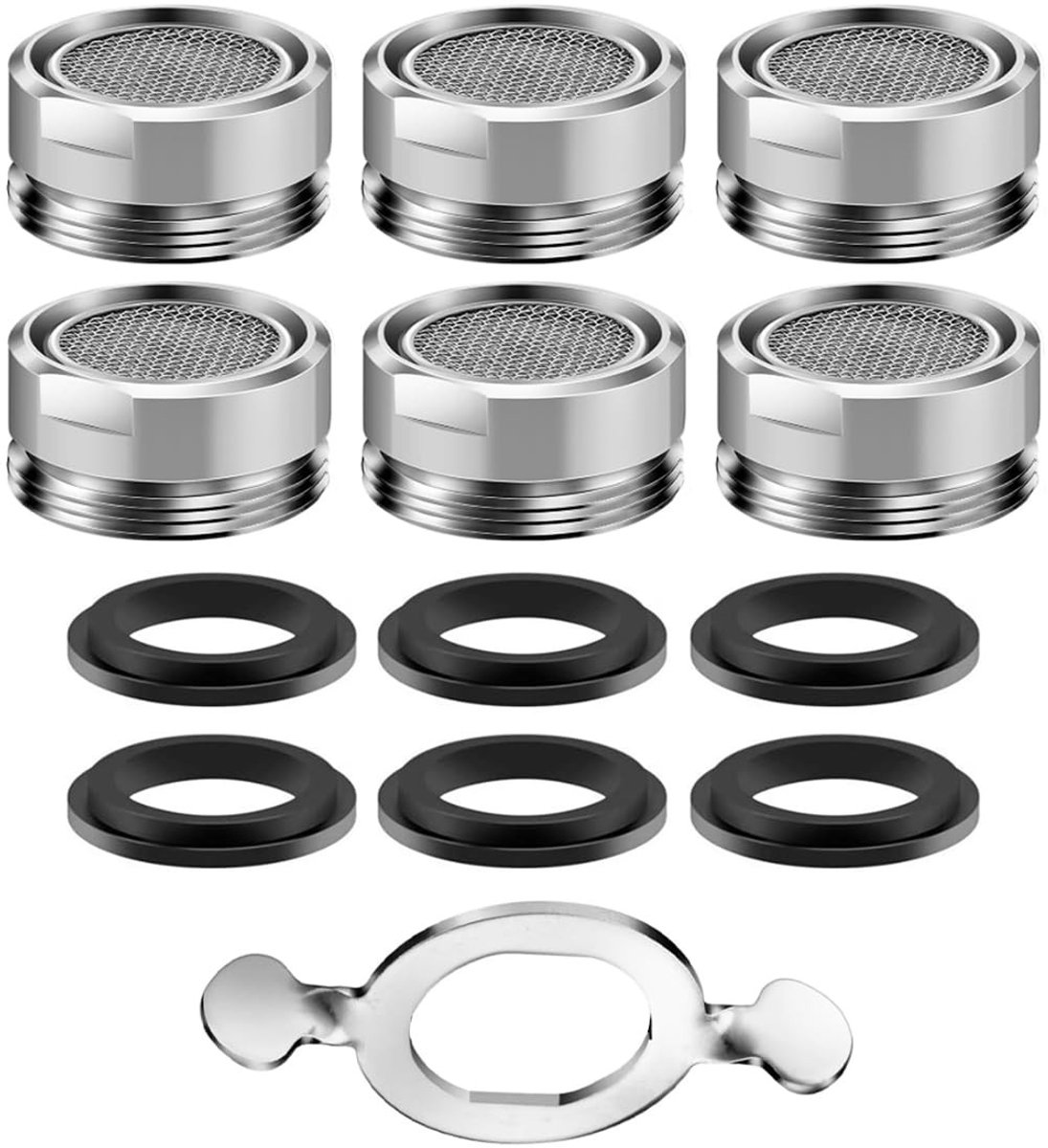 Dailygoods - 6 Stuks M24 Beluchterkraan met Roestvrijstalen Filter