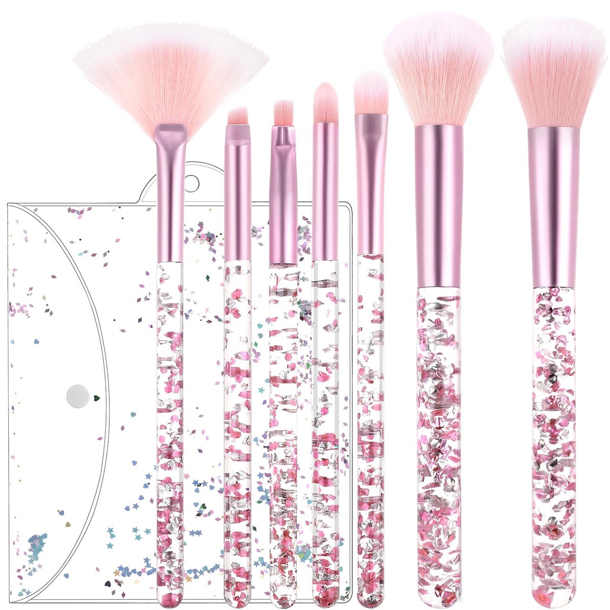 Dailygoods - Cosensi - Dailygoods - 7-delige Kristallen Make-upkwastenset