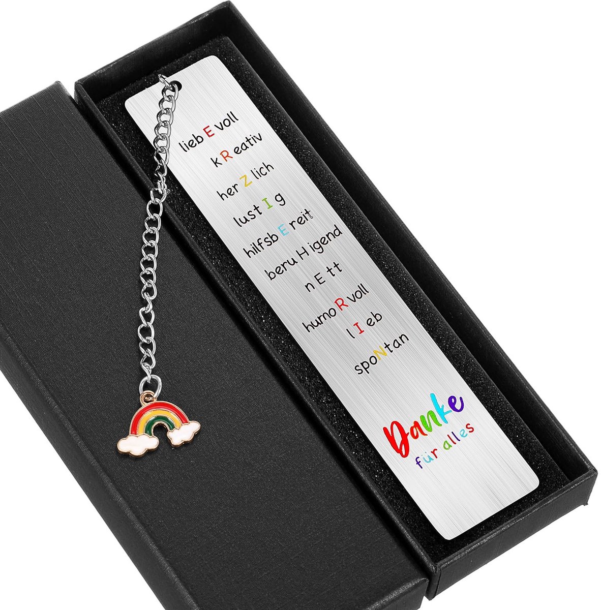 Dailygoods - Roestvrijstalen Bladwijzer met Geschenkdoos voor Leraren