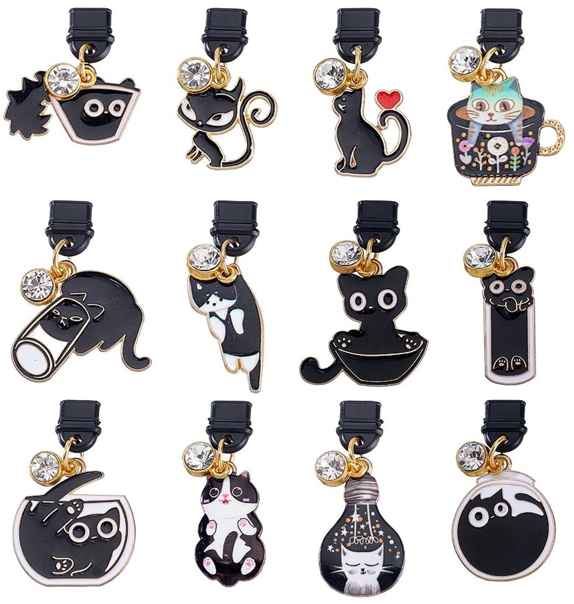 Dailygoods - Kawaii Telefoon Plug Charms met Leuke Katontwerpen