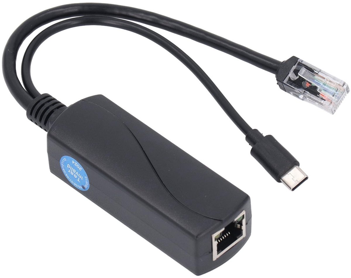 Dailygoods - Gigabit Poe Splitter voor Raspberry Pi 5 & 5B met USB C Aansluiting