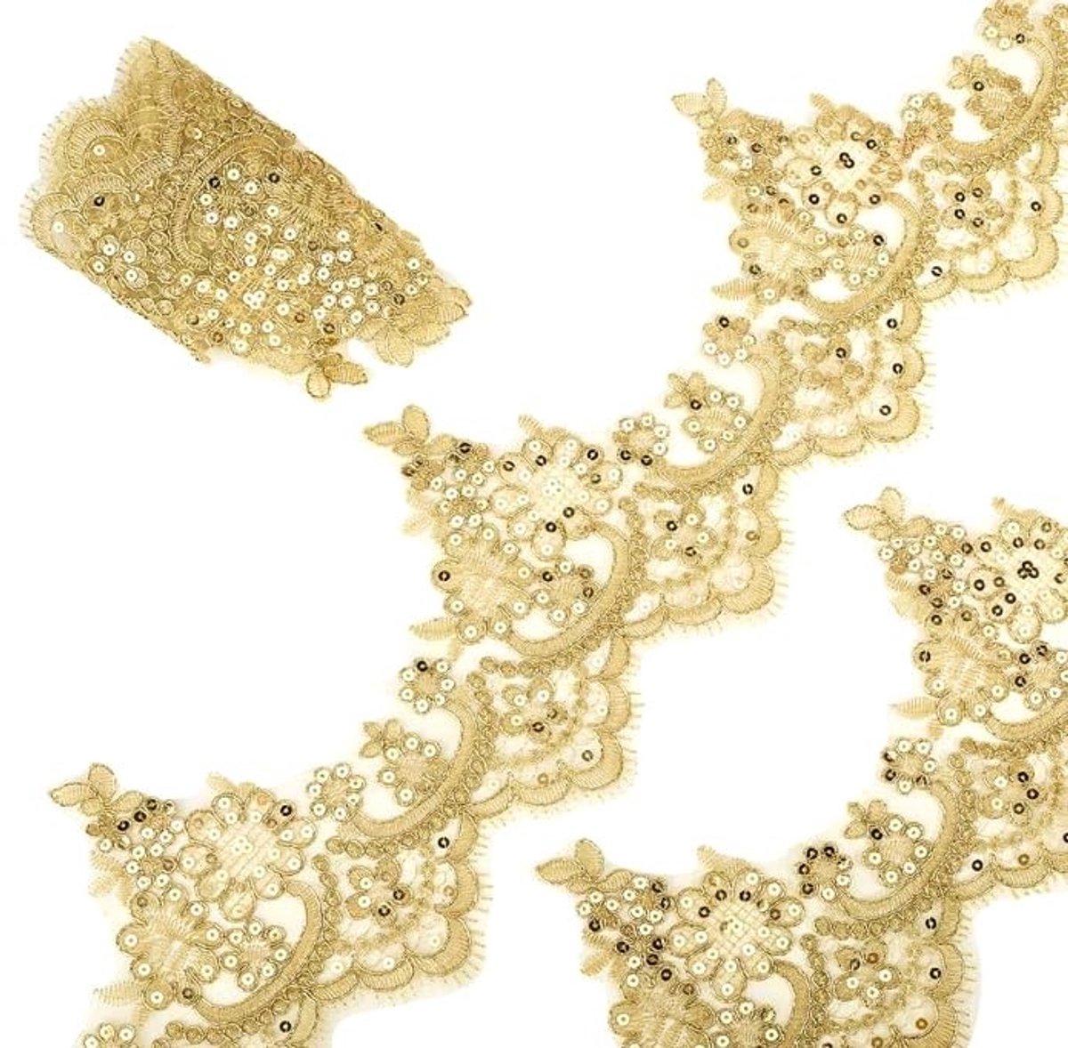 Dailygoods - Goud Metallic Kant Trim voor Naaien en Decoratie
