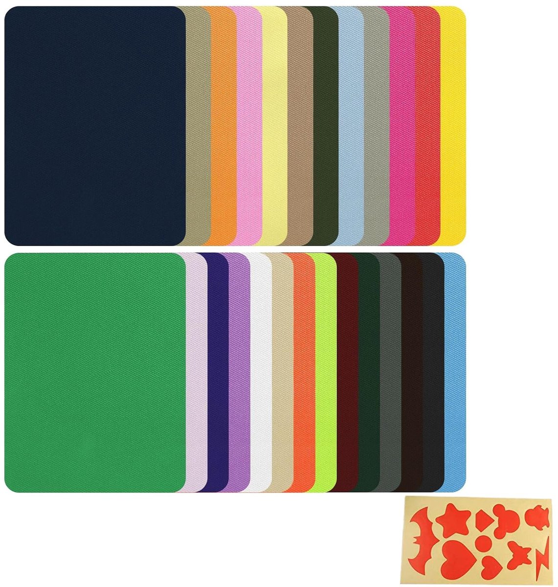 Dailygoods - Set van 26 Opstrijkpatches in Diverse Kleuren voor Kledingreparatie