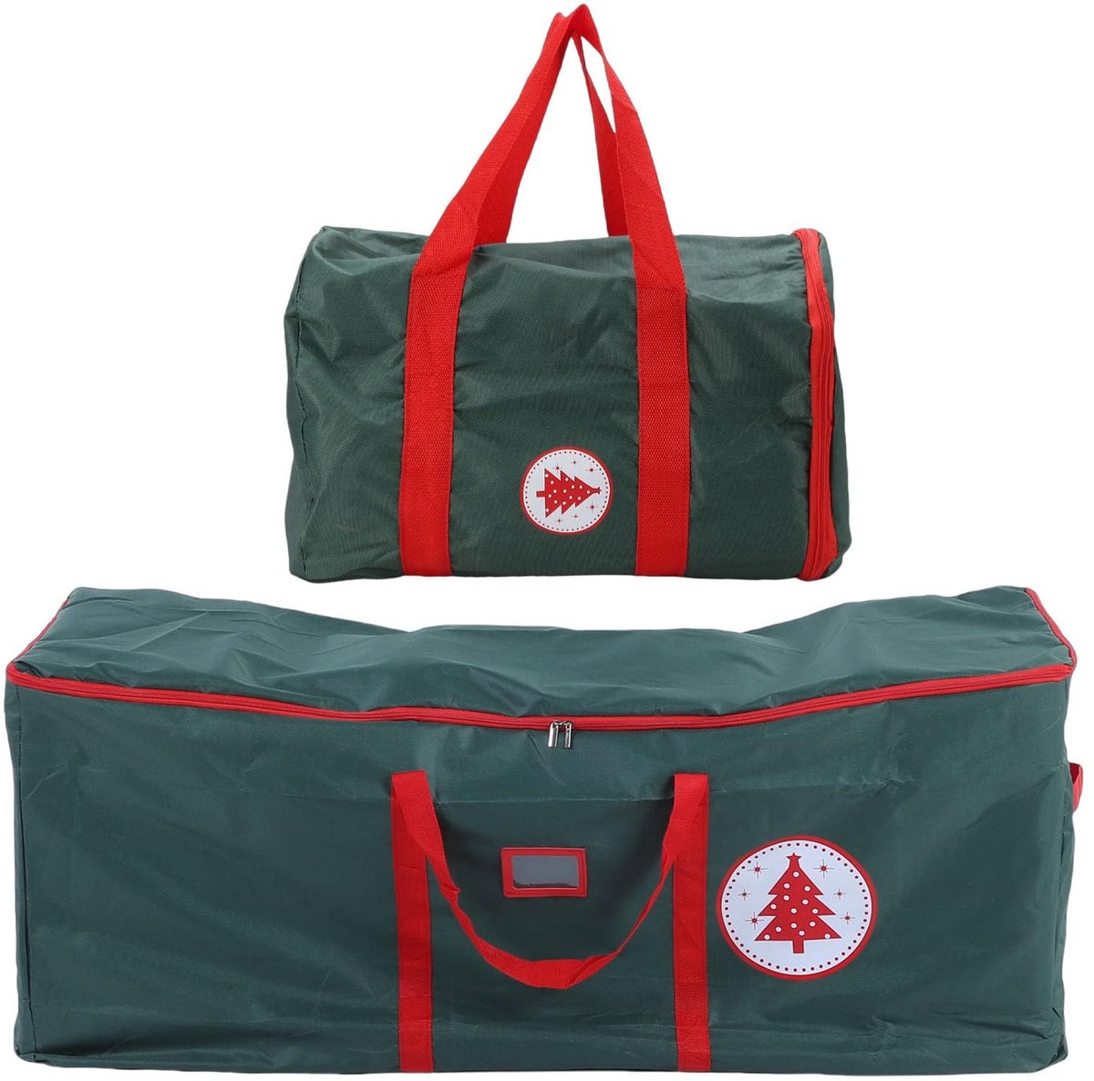 Dailygoods - Set van 2 Waterdichte Opbergzakken voor Kerstbomen met Ritssluiting