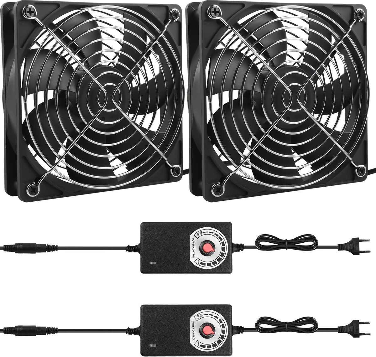 Dailygoods - Innovra - Dailygoods - 120 mm Behuizingsventilator met Snelheidscontrole