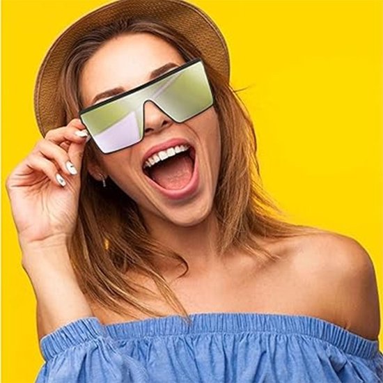 Dailygoods - Innovra - Set van 2 Oversized Zonnebrillen met UV400 Bescherming van Dailygoods — afbeelding 4