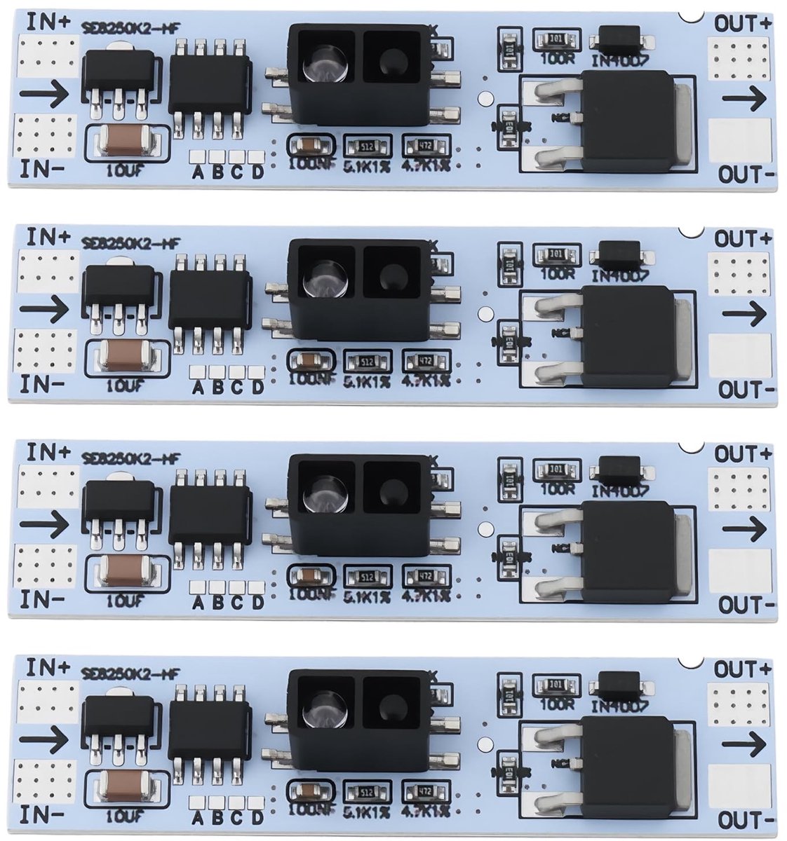 Dailygoods - 4 Stuks Infrarood Sensing Schakelaar Module voor LED Verlichting