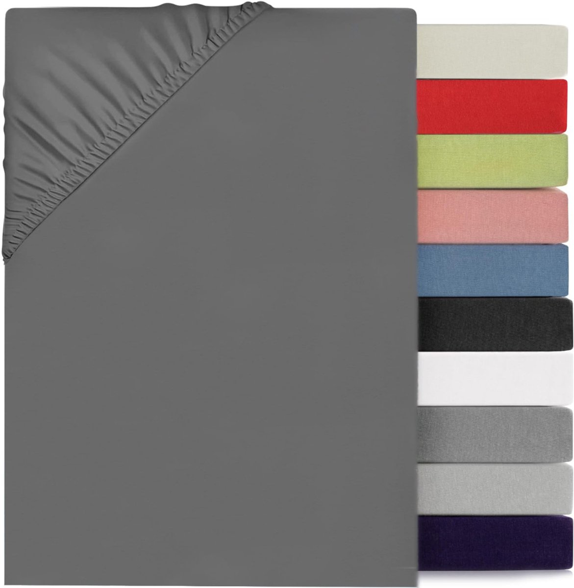NBAP® Matrasovertrek 160x200 - Hoeslaken - Matrashoes - Super Zacht - Grijs
