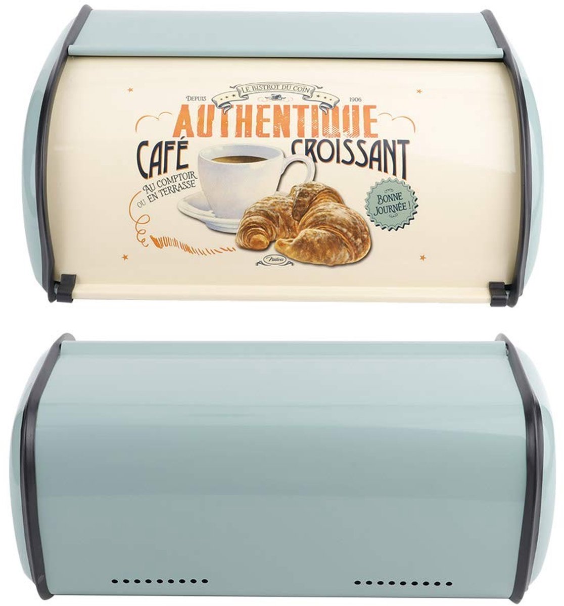 Dailygoods - Retro Metalen Broodtrommel met Grote Capaciteit voor de Keuken