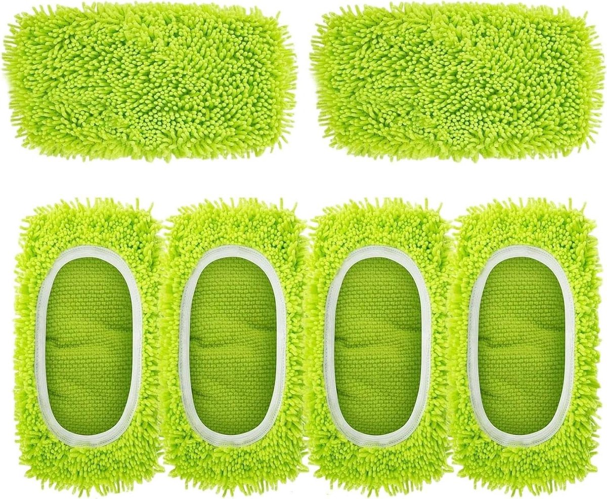 Vloermophoes - Mopvervanger - Vloeren Reinigen - Herbruikbaar Microvezel - 6 Stuks - Veelkleurig